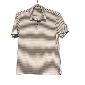 Fairlane Men's Pima Cotton Striped Pop Shirt Size M